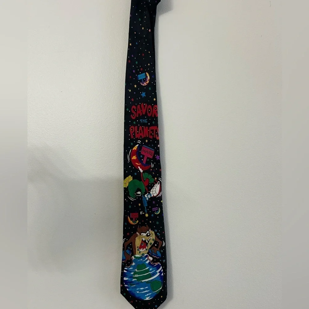 Vintage Looney Tunes Tie Bundle – Taz, Marvin the Martian, Bugs, Tweety, Daffy